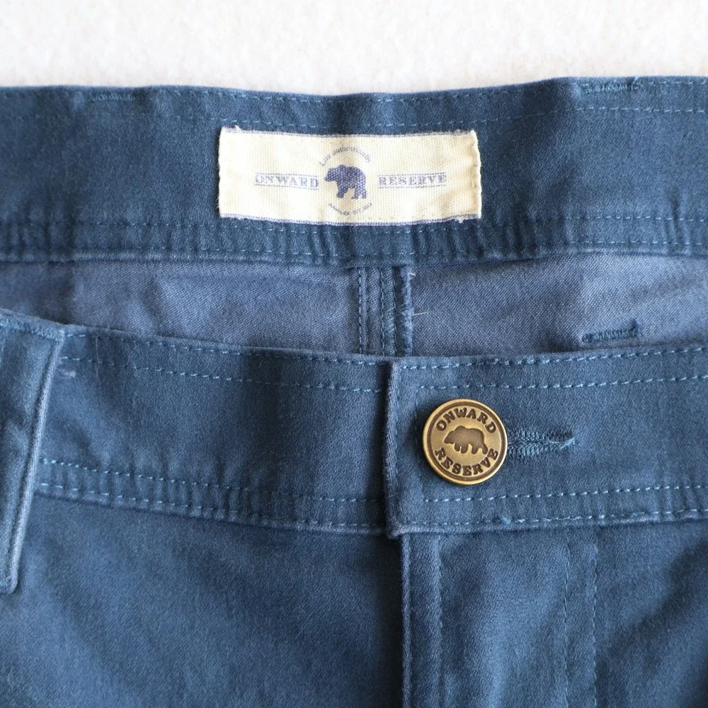 Onward Reserve Pants Mens 36x30 Classic 5-Pocket Jeans Casual Stretch Flex Blue